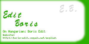 edit boris business card